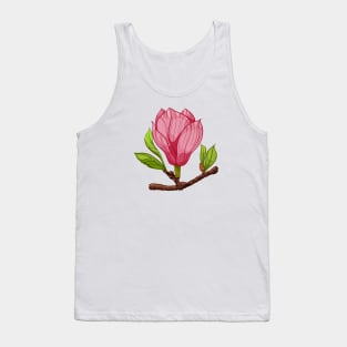 branch of pink magnolia Tank Top